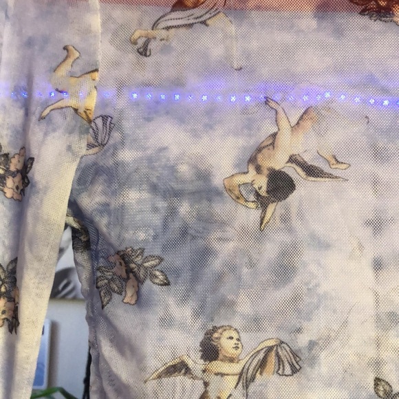 Forever 21 size small purple mesh shirt - Picture 3 of 4